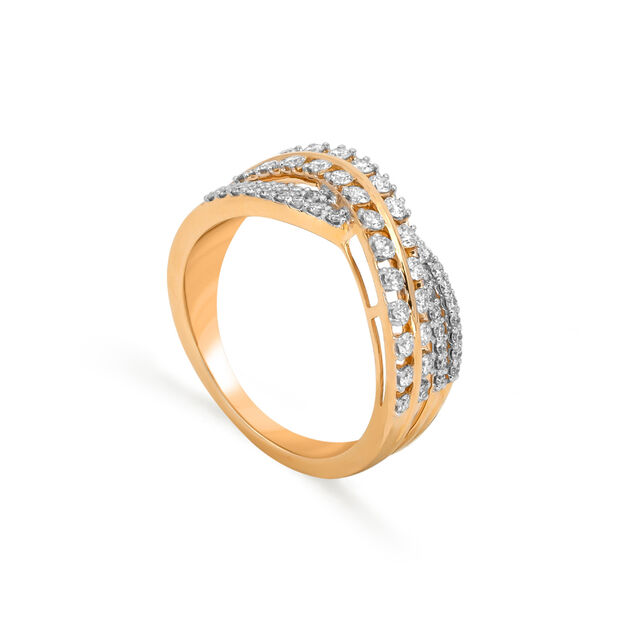 Tanishq 18 Karat Diamond Finger Ring for Women