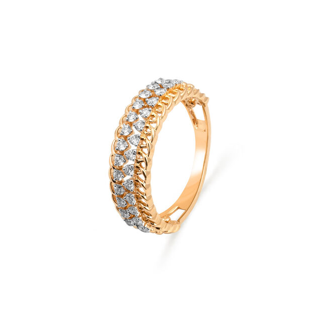 Tanishq 18 Karat Diamond Finger Ring for Women