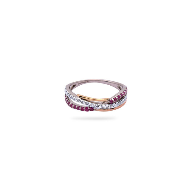 Bold Interwoven Diamond Bands Ring,,hi-res 