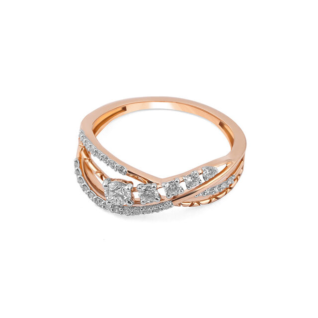 Tanishq 18 Karat Diamond Finger Ring for Women