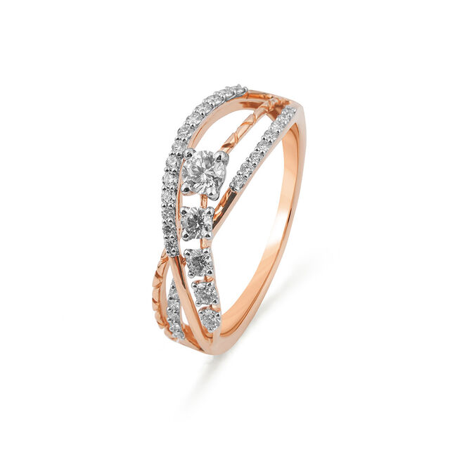 Tanishq 18 Karat Diamond Finger Ring for Women