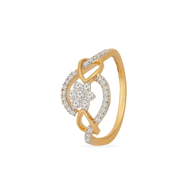 Tanishq 18KT Diamond Finger Ring for Women 3
