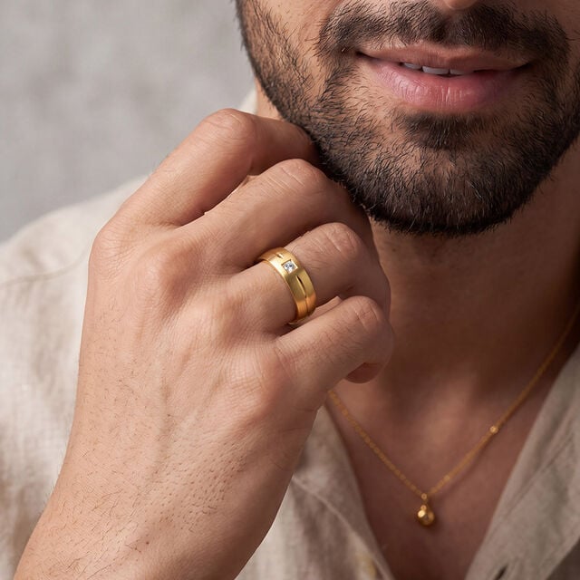 Tanishq 18KT Diamond Finger Ring for Men 2