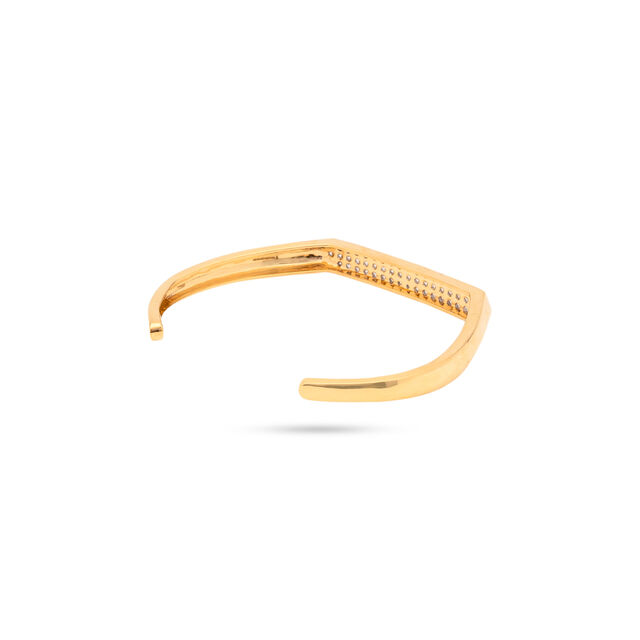 Men's Minimalist Diamond & Gold Cuff Bangle,,hi-res 3