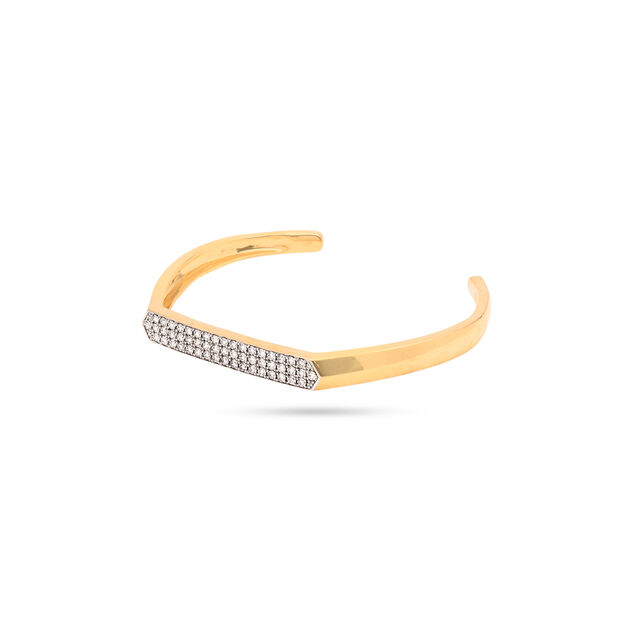 Men's Minimalist Diamond & Gold Cuff Bangle,,hi-res 4