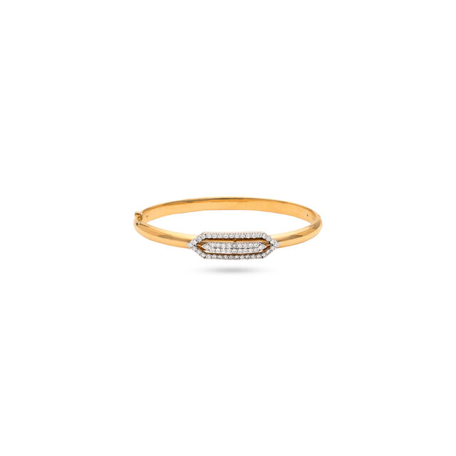 Gentleman's Gold & Diamond Bangle,,hi-res 