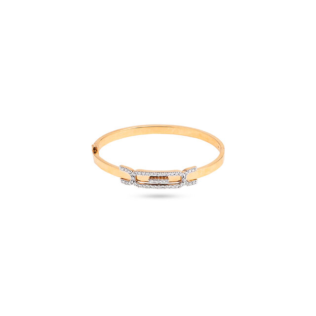 Smooth Symmetry Cuff Bangle For Men,,hi-res 