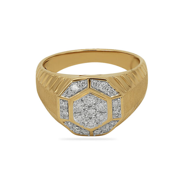 Tanishq 18 Karat Diamond Finger Ring for Men
