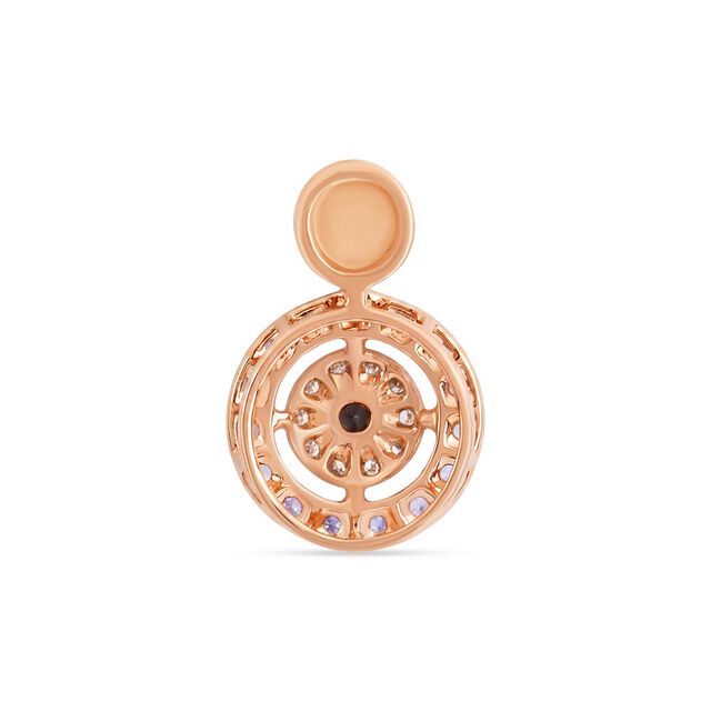 Radiant Evil Eye Diamond and Sapphire Pendant 3