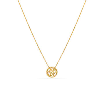 Geometric Grace Gold Pendant