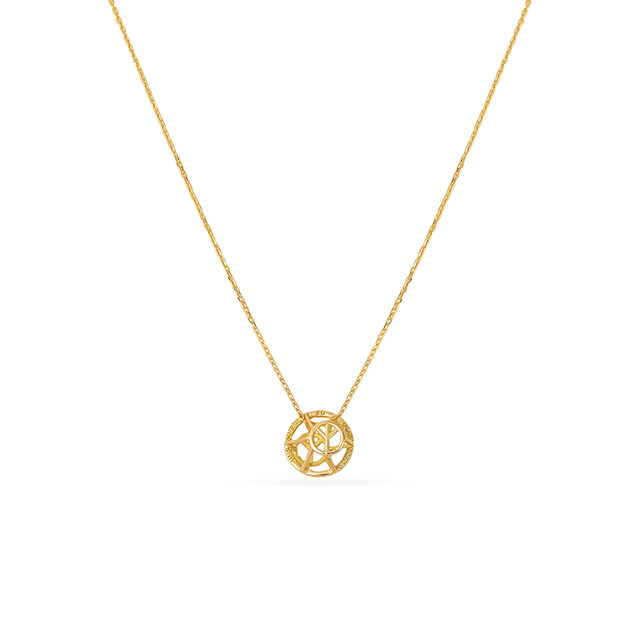 Geometric Grace Gold Pendant