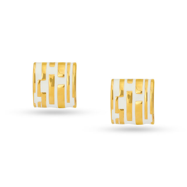 Modern Geometric Gold Earrings 
