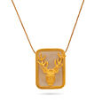 Enchanting Gold Deer Pendant with Chain,,hi-res 