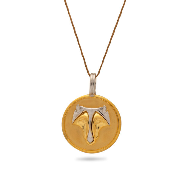 Bold Wolf Gold Pendant with Chain 