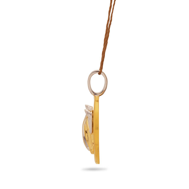 Bold Wolf Gold Pendant with Chain 3