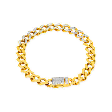 Two-Tone Gold Curb Bracelet