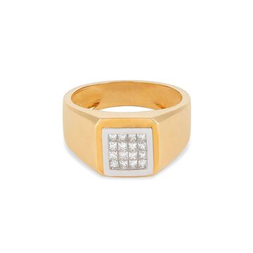 Tanishq 18KT Diamond Finger Ring for Men