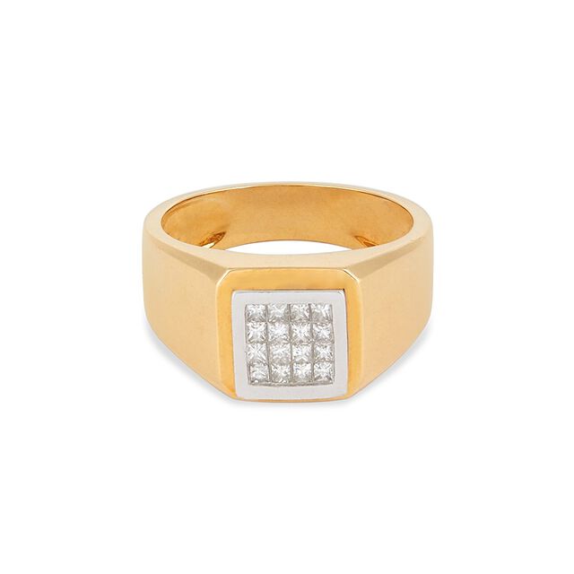Tanishq 18KT Diamond Finger Ring for Men 