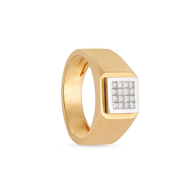 Tanishq 18KT Diamond Finger Ring for Men 2