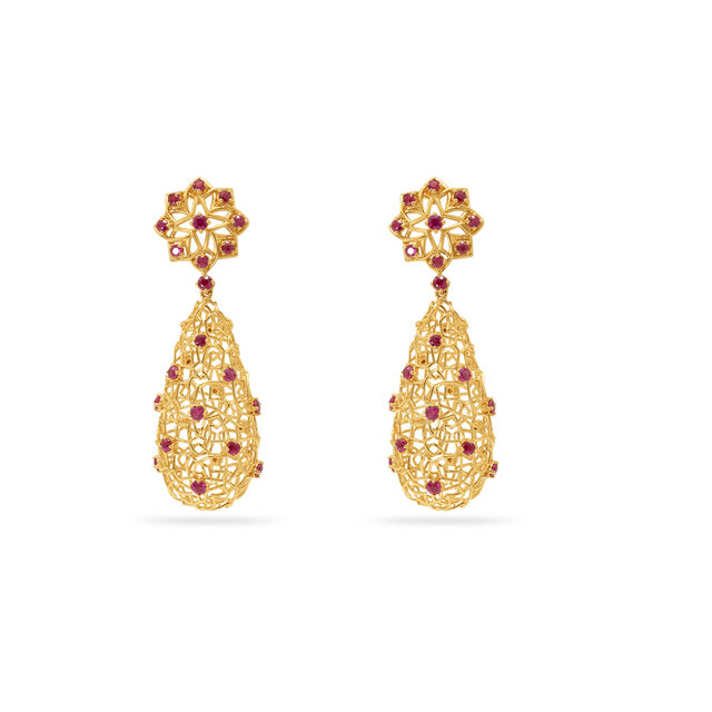 Elegant Floral Chandelier Earrings 2