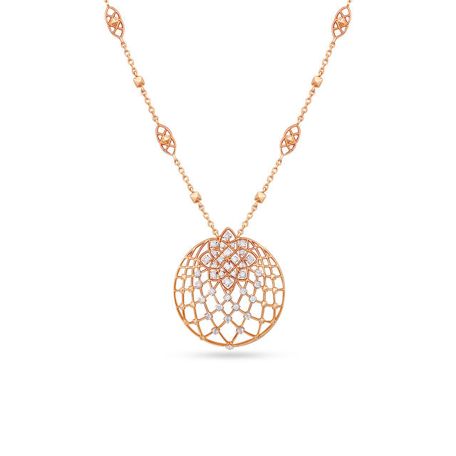 Cosmic Diamond Cascade Necklace