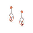 Tanishq 18 Karat Diamond Pendant with Chain and Earrings Set for Women 6