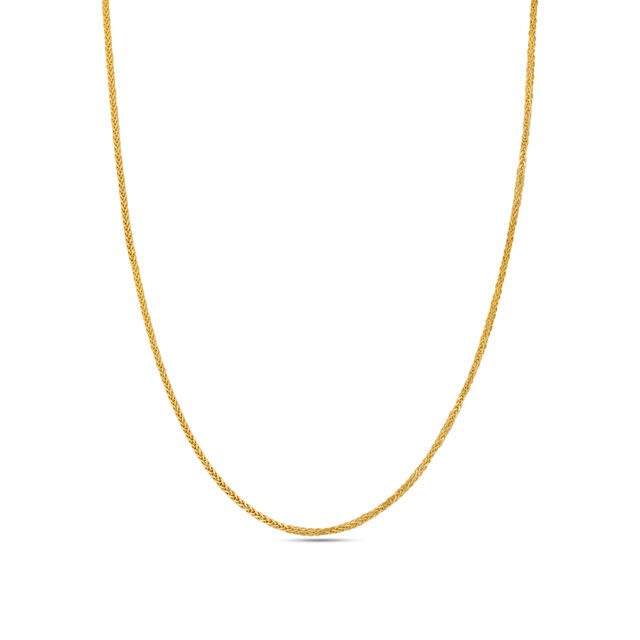 18 karat Gold Diamond-Cut Parisian Wheat Chain Necklace 