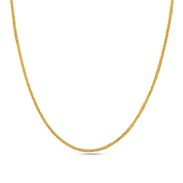 18 karat Gold Diamond-Cut Parisian Wheat Chain Necklace 2