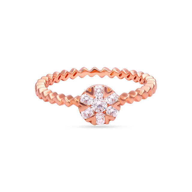 Tanishq 18 Karat Diamond Finger Ring for Women