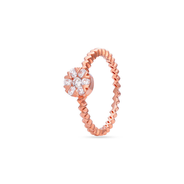 Tanishq 18 Karat Diamond Finger Ring for Women