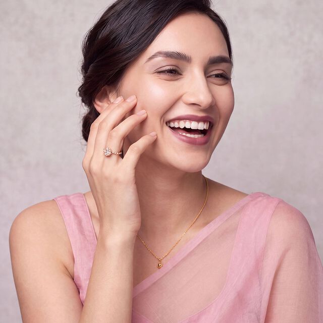Tanishq 18 Karat Diamond Finger Ring for Women 2