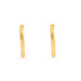 Sculptural Twist Gold Earrings 