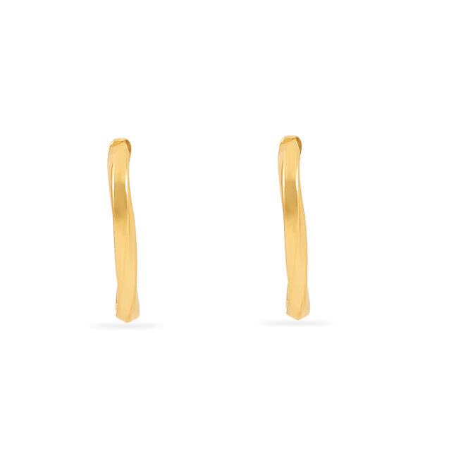 Sculptural Twist Gold Earrings 