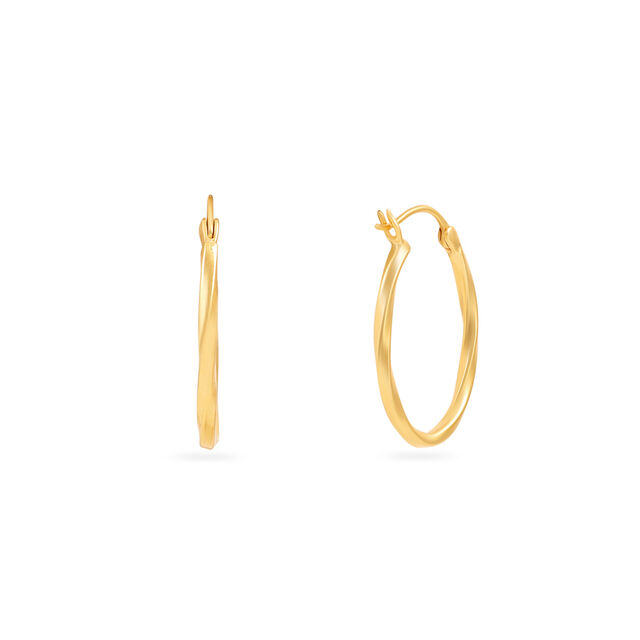 Hoop Earrings with Textured Finish 
