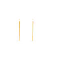 Elongated Modern Gold Hoops 