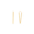Elongated Modern Gold Hoops 2