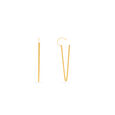 Elongated Modern Gold Hoops 3