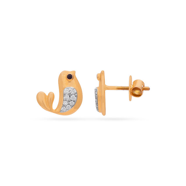 Tanishq 18 Karat Diamond Earrings for Women 2