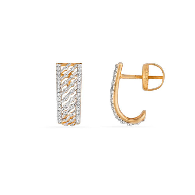 Tanishq 18KT Diamond Earrings for Women 2