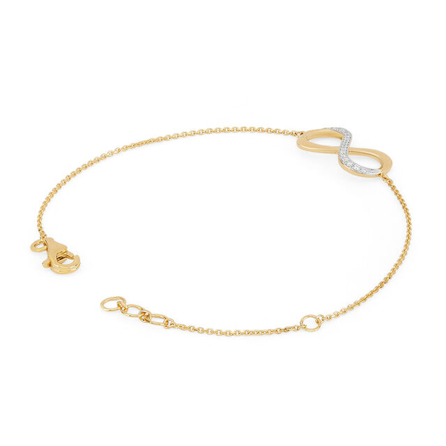 Tanishq 18KT Infinity Diamond Bracelet for Women 2