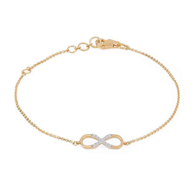 Tanishq 18KT Infinity Diamond Bracelet for Women 