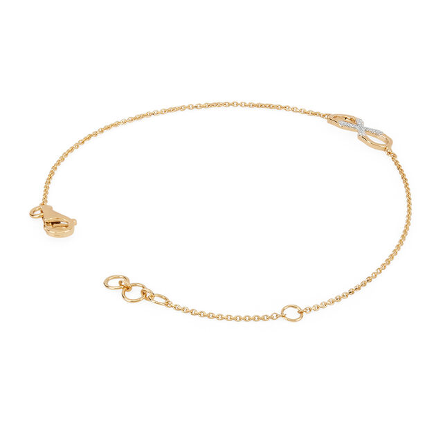 Tanishq 18KT Infinity Diamond Bracelet for Women 2