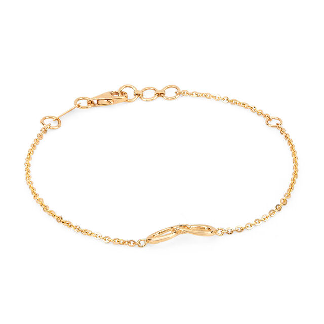 Tanishq 14KT Interlocked Infinity Bracelet for Women 