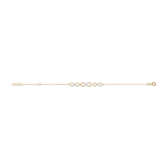 Tanishq 18KT Triple Infinity Diamond Bracelet for Women