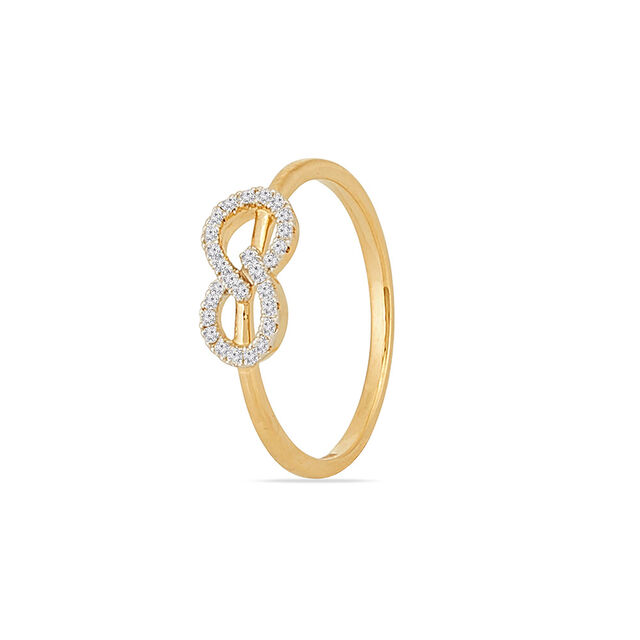 Tanishq 18KT Infinity Halo Ring for Women 2