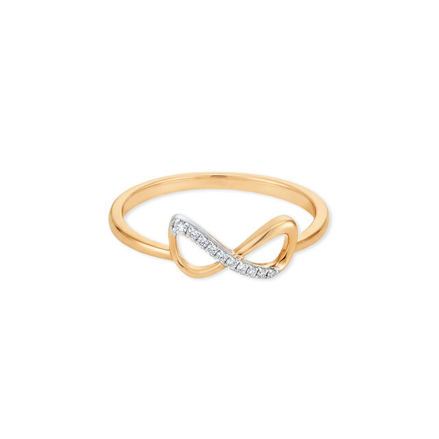 Tanishq 18KT Infinity Crossover Ring for Women 