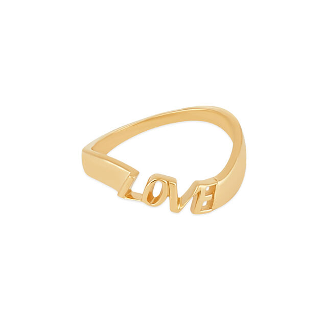 Tanishq 18KT Love Script Ring for Women 