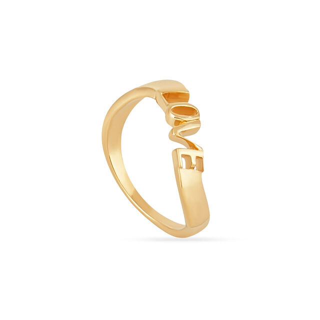 Tanishq 18KT Love Script Ring for Women 2