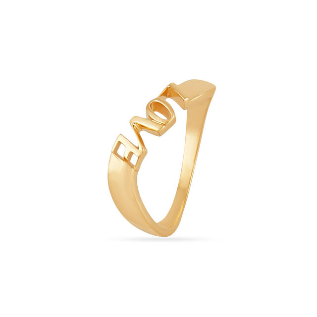 Tanishq 18KT Love Script Ring for Women 3