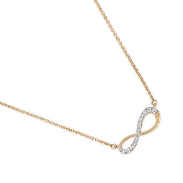 Tanishq 18KT Centred Infinity Necklace for Women 3